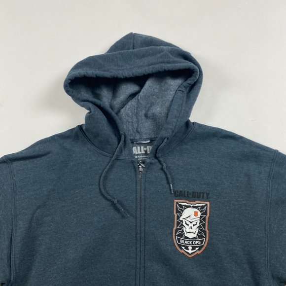 Call Of Duty Black Ops Hoodie Men's Medium Full Zip Gray - Picture 3 of 7